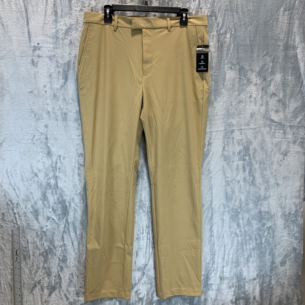 Alfani Men's Pants 34 x‎ 32 Alfatech Swiss Mocha Performance Stretch Flat Front